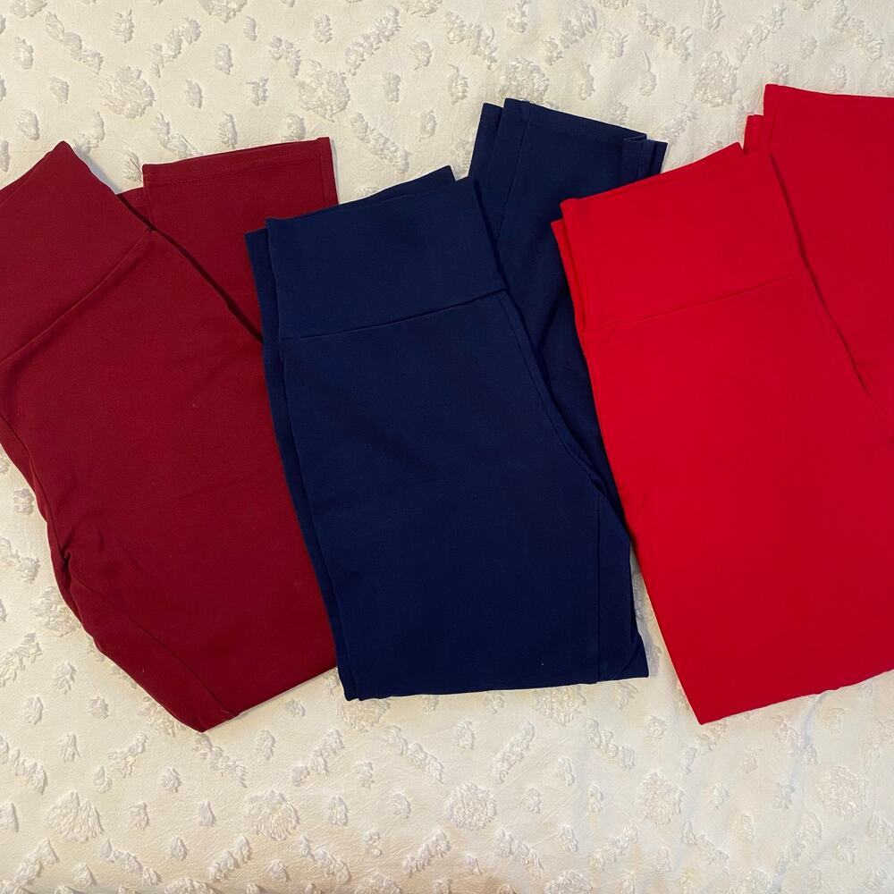 Bundle of Rock Steady Womens Pull On Pants Leggings Sz Large Retro Pinup